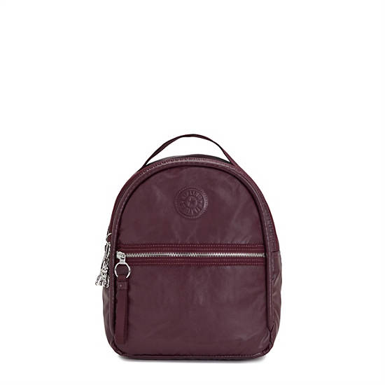 Kipling Kae Classic Metallic Backpacks Burgundy Lacquer Metallic | AU 1586BE